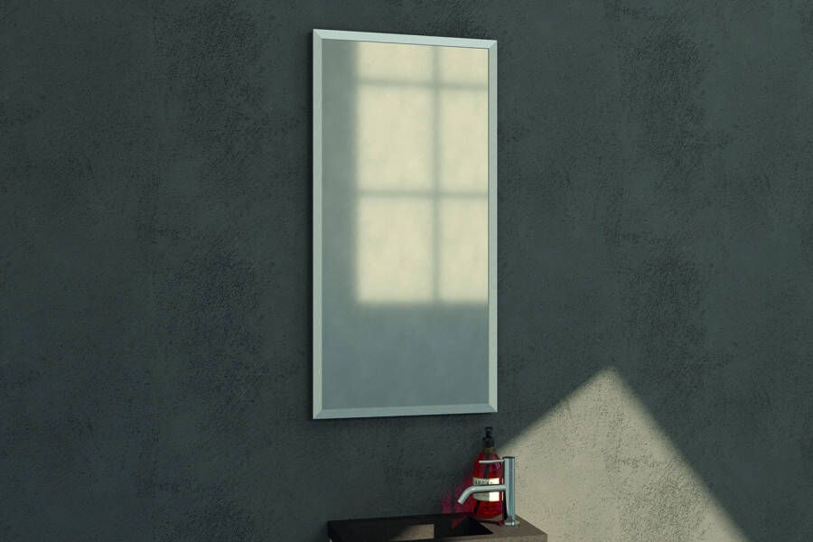 Sanituba Silhouette 40x80cm spiegel met RVS look omlijsting
