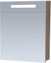 Saniclass 2.0 spiegelkast 60x70x15cm verlichting geintegreerd met 1 linksdraaiende spiegeldeur MFC Legno Viola 7235 - Thumbnail 2