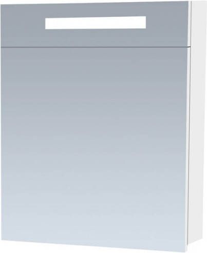 BRAUER 2.0 Spiegelkast 60x70x15cm verlichting geintegreerd 1 rechtsdraaiende spiegeldeur MDF hoogglans wit 7203