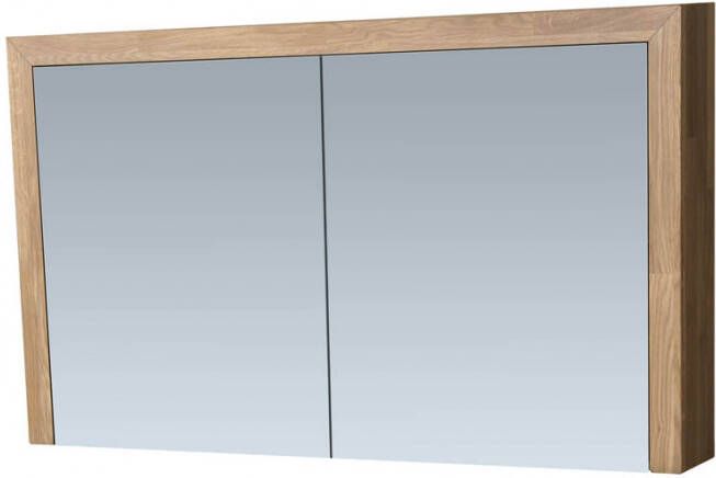 IChoice spiegelkast met kader 120x70cm massief eiken Grey Oak