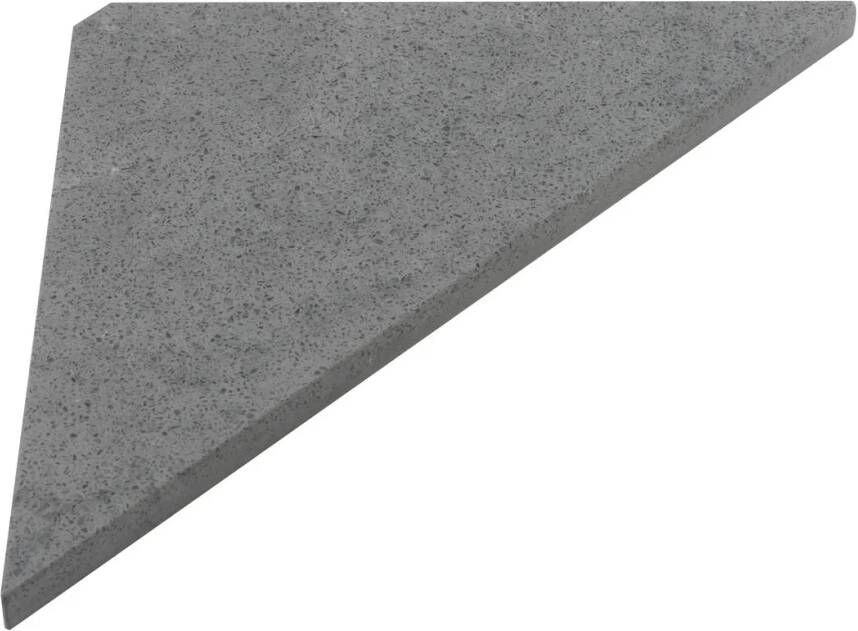 Sapho Abeline hoekplanchet 20x20cm solid surface grijs beton