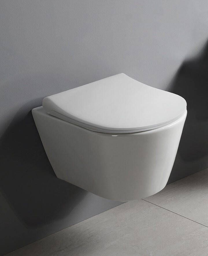 Sapho Avva randloos toilet met bidetspoeler wit