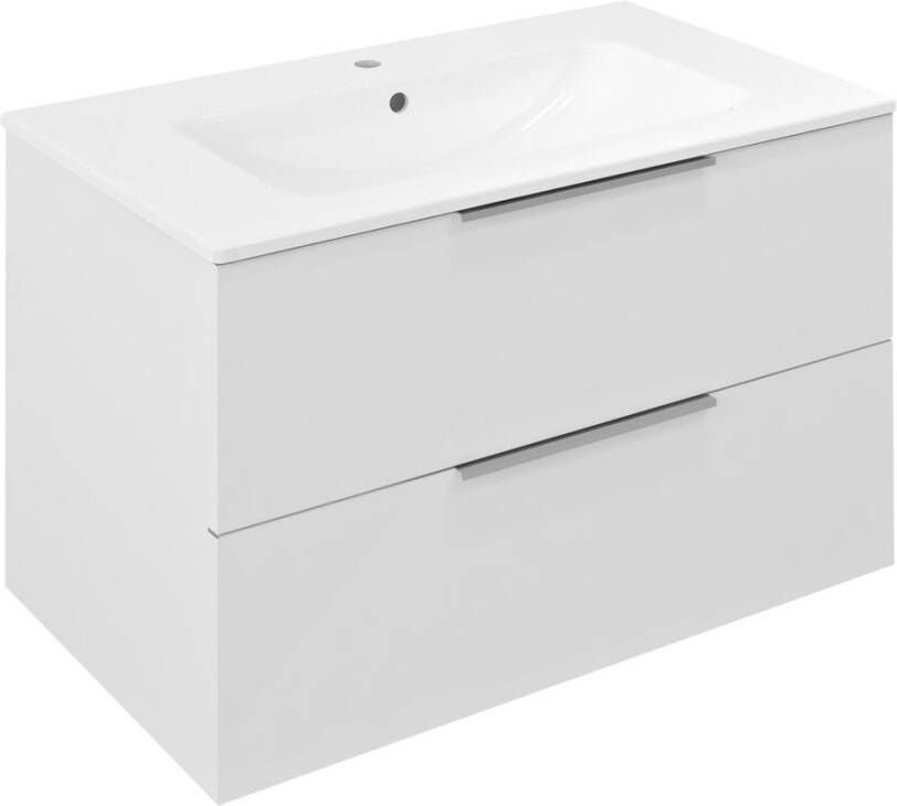 Sapho Cirasa badmeubel 80cm wit glans met witte wastafel