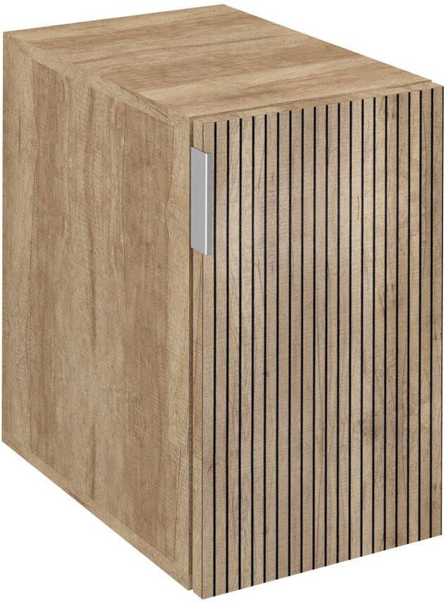 Sapho Cirasa zijkast voor wastafelmeubel 30x46x52cm eiken ribbel
