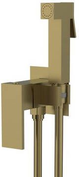 Sapho Cubemix inbouw bidetkraan met knijphanddouche goud mat