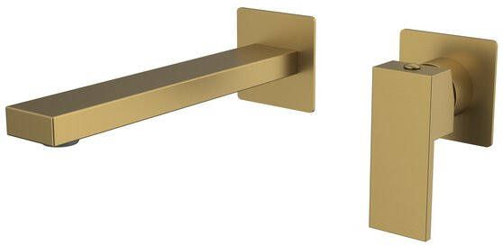 Sapho Cubemix inbouw wastafelkraan goud mat