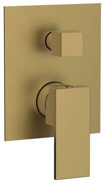 Sapho Cubemix thermostatische inbouw douchekraan goud mat