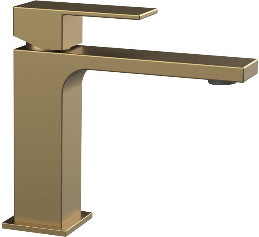 Sapho Cubemix wastafelkraan 15cm goud mat