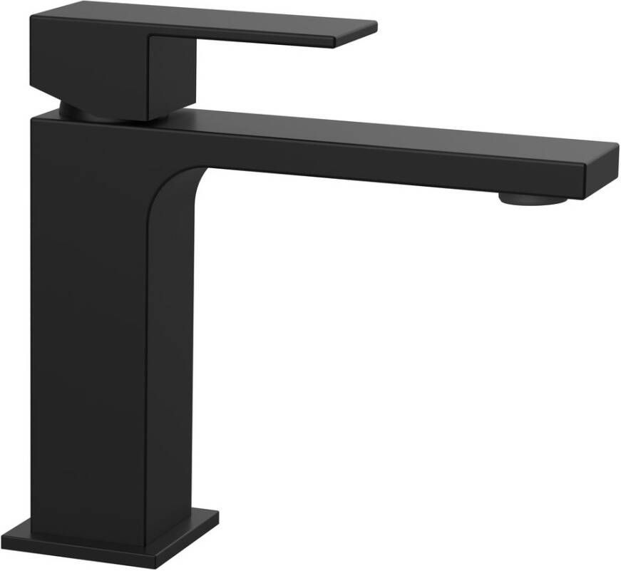 Sapho Cubemix wastafelkraan 15cm zwart mat