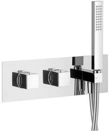 Sapho Dimy 2-wegs thermostaat douchekraan met handdouche chroom