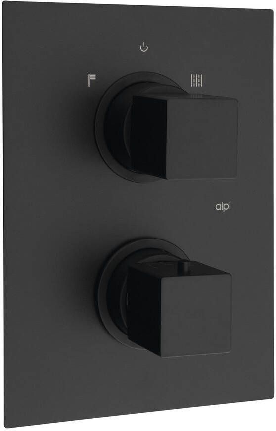 Sapho Dimy inbouw thermostaatkraan zwart mat