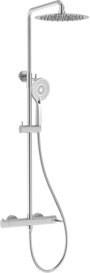 Sapho Iconic opbouw regendouche 25cm met thermostaatkraan chroom