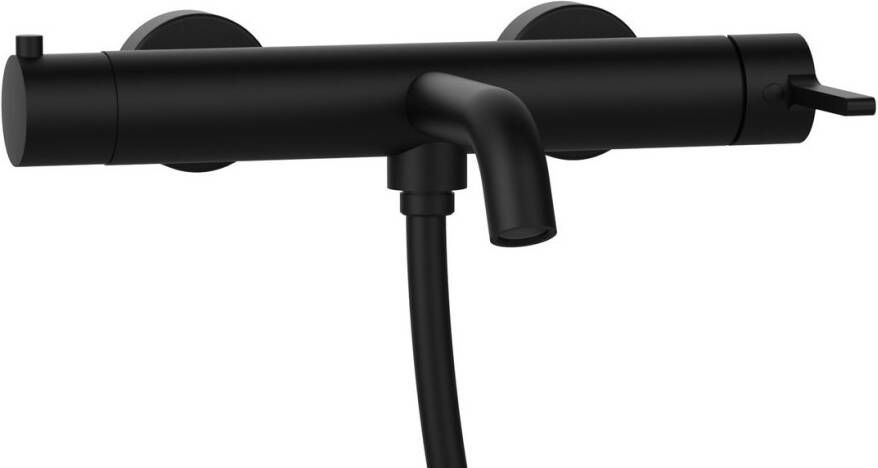 Sapho Iconic thermostatische badkraan zwart mat