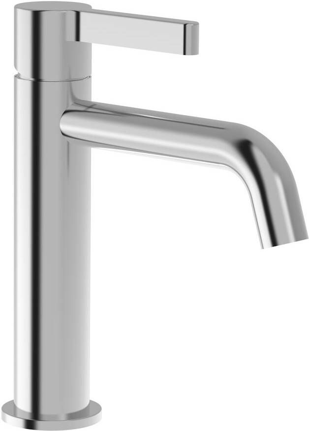 Sapho Iconic wastafelkraan met gebogen uitloop 19cm chroom