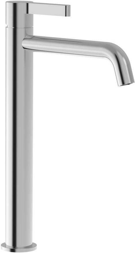 Sapho Iconic wastafelkraan met gebogen uitloop 31cm chroom