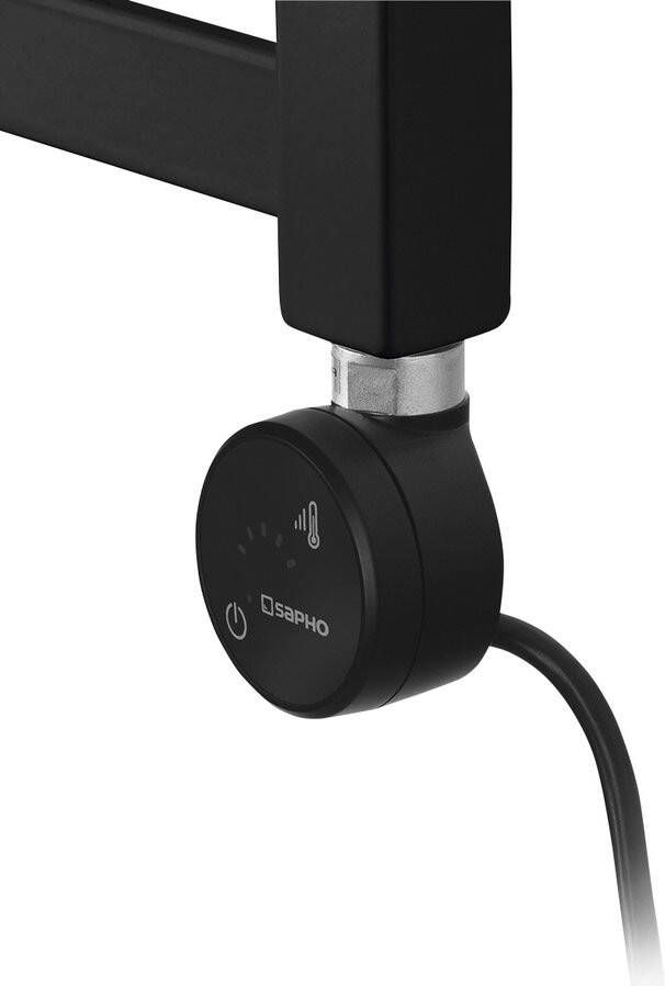 Sapho Moa verwarmingselement met thermostaat en bluetooth zwart 800W