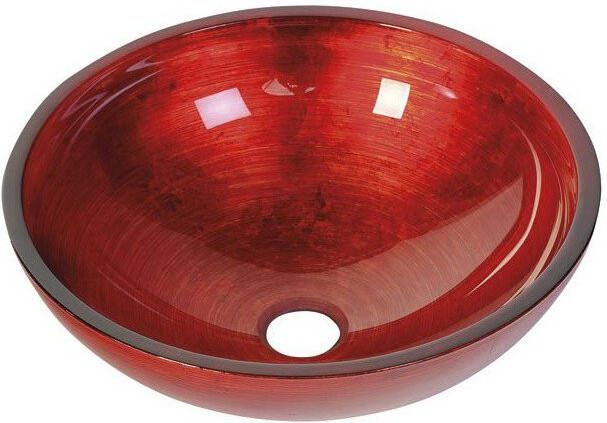 Sapho Murano glazen waskom 40cm rood