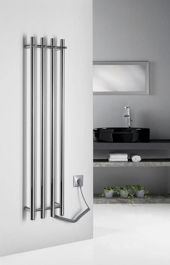 Sapho Papinado elektrische handdoekradiator 26.3x120cm chroom 85W