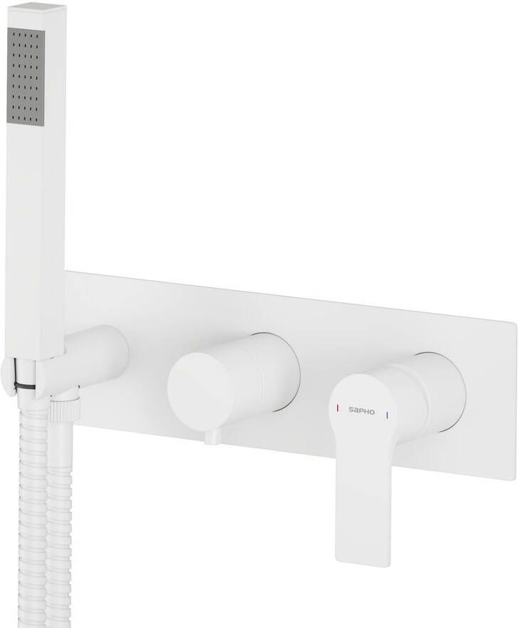 Sapho Pax 3-wegs douchemengkraan met handdouche wit mat