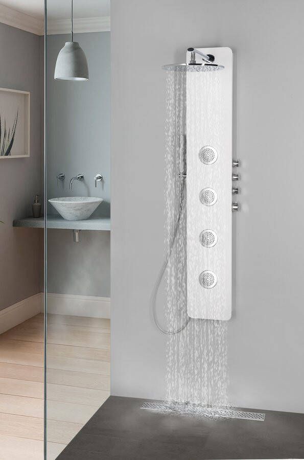 Sapho Polysan Spirit douchepaneel 155x25cm wit