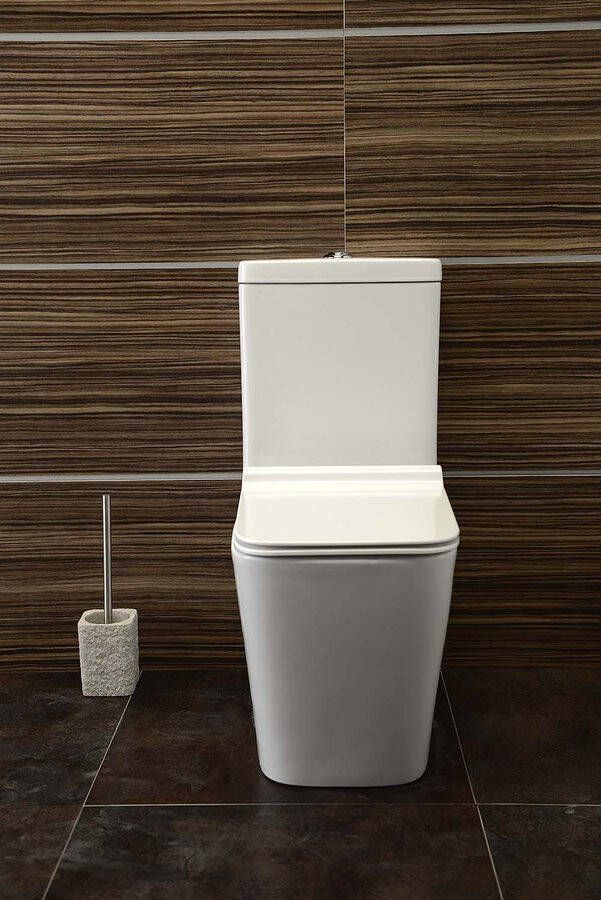 Sapho Porto randloos staand toilet met softclose zitting wit