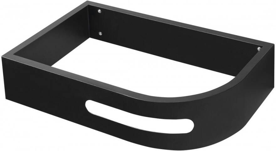 Sapho Pulse wastafel console mat zwart links 74.5x44.5cm