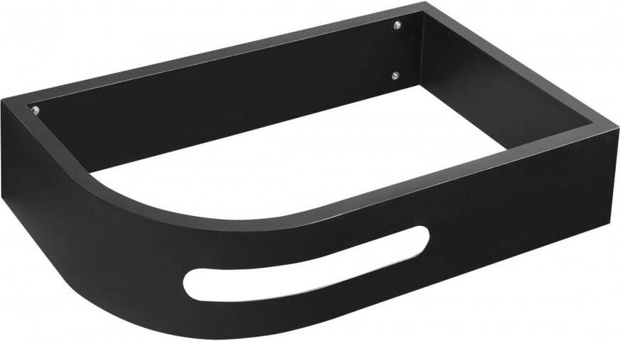 Sapho Pulse wastafel console mat zwart rechts 74.5x44.5cm