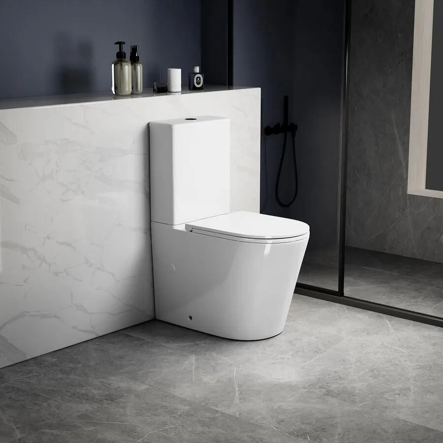 Sapho Avis staand toilet randloos met vortex spoeling en softclose zitting wit glans