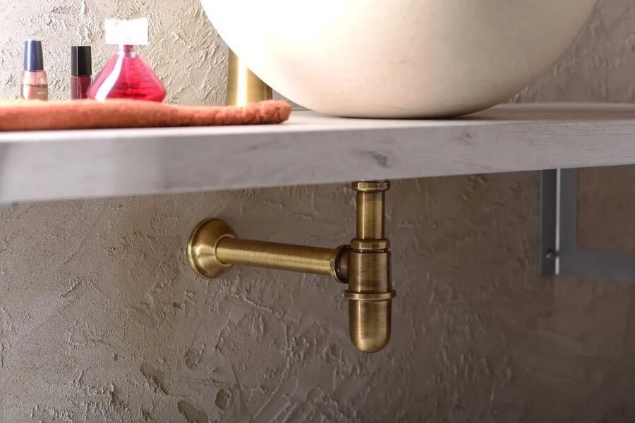 Sapho Antea retro wastafel sifon 1'1 4 diameter 32 mm brons