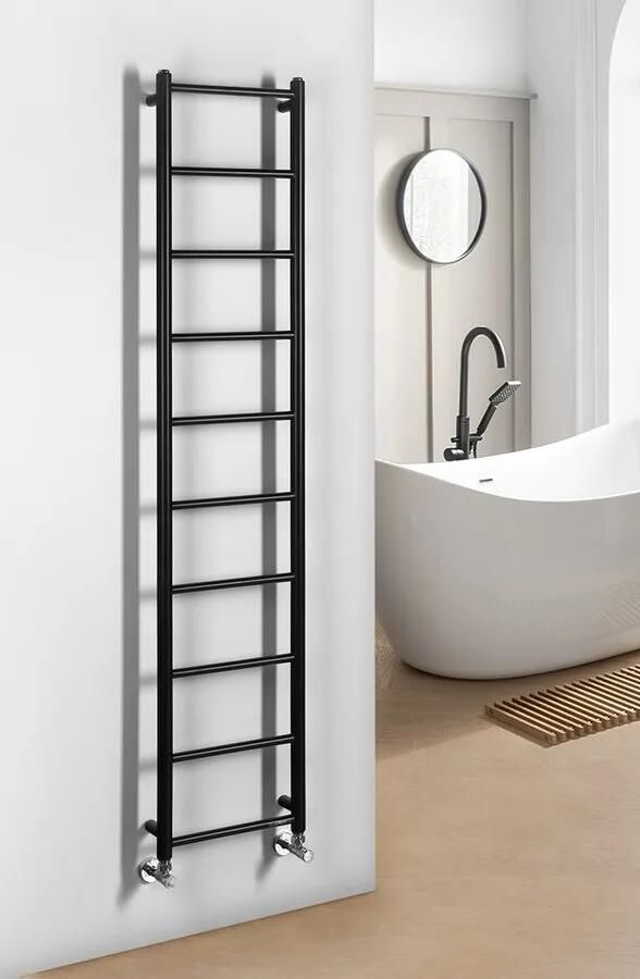 Sapho Dina handdoekradiator mat zwart 35x168cm 335W
