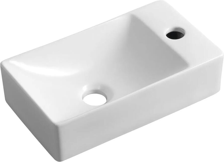 Sapho Margitha fontein rechts 38x22x10cm wit mat