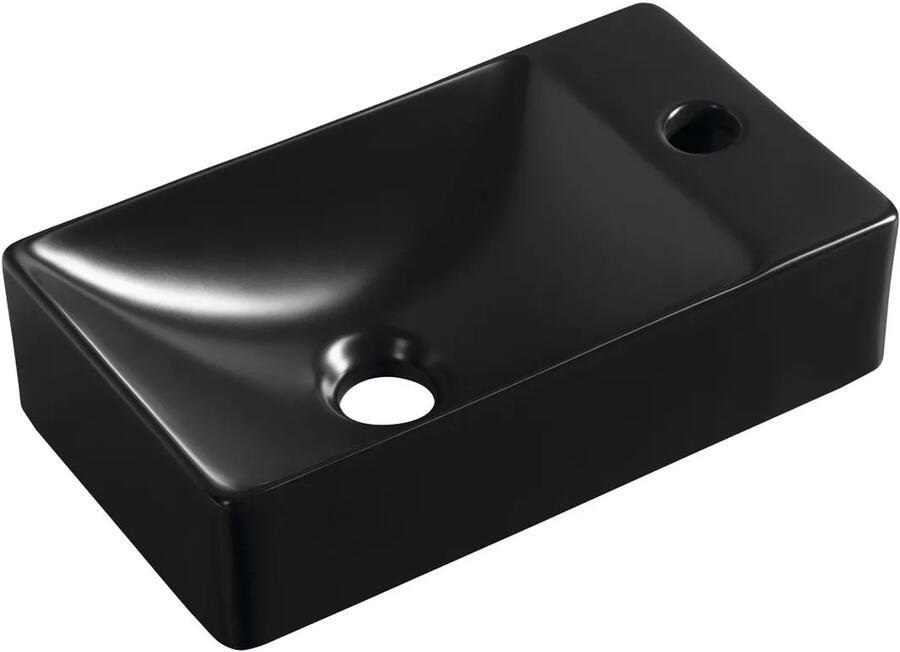 Sapho Margitha fontein rechts 38x22x10cm zwart mat