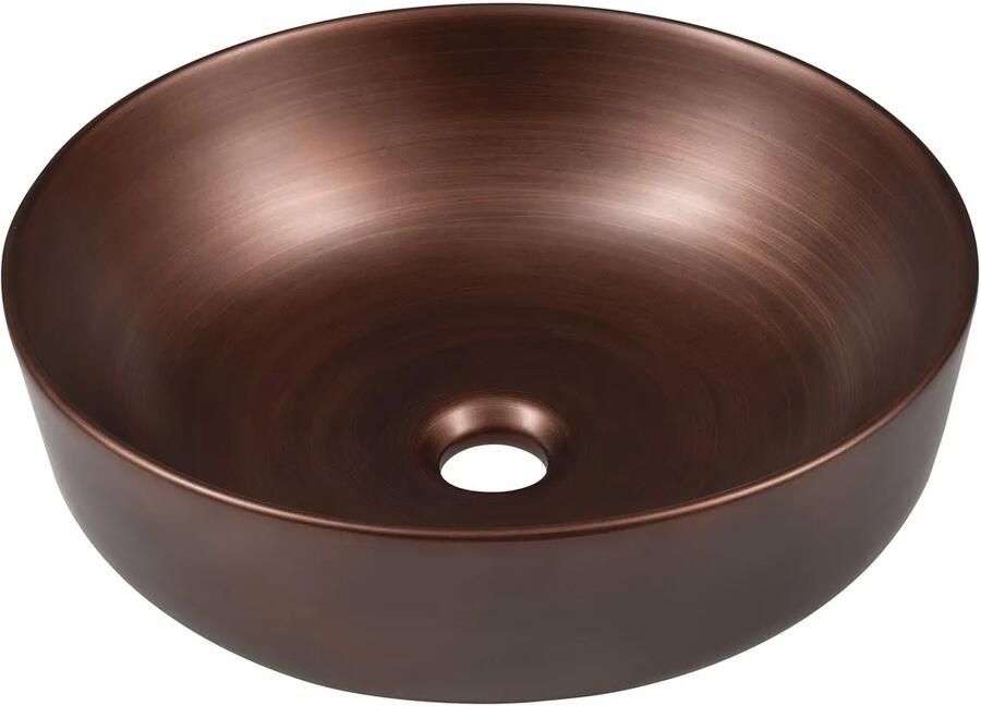 Sapho Priori keramische ronde waskom 41.5cm koper