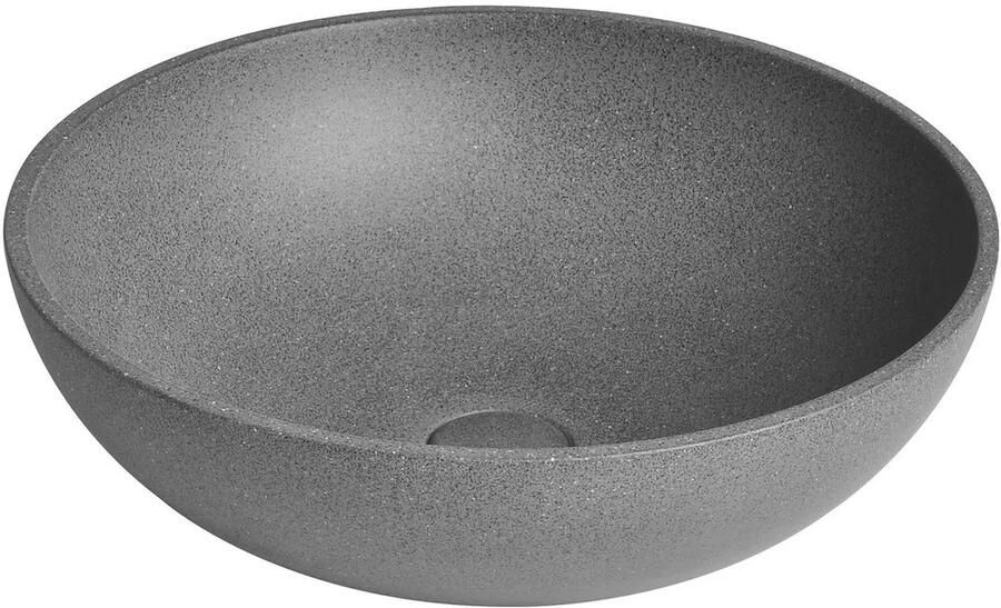 Sapho Turf betonnen waskom 44cm zwart graniet