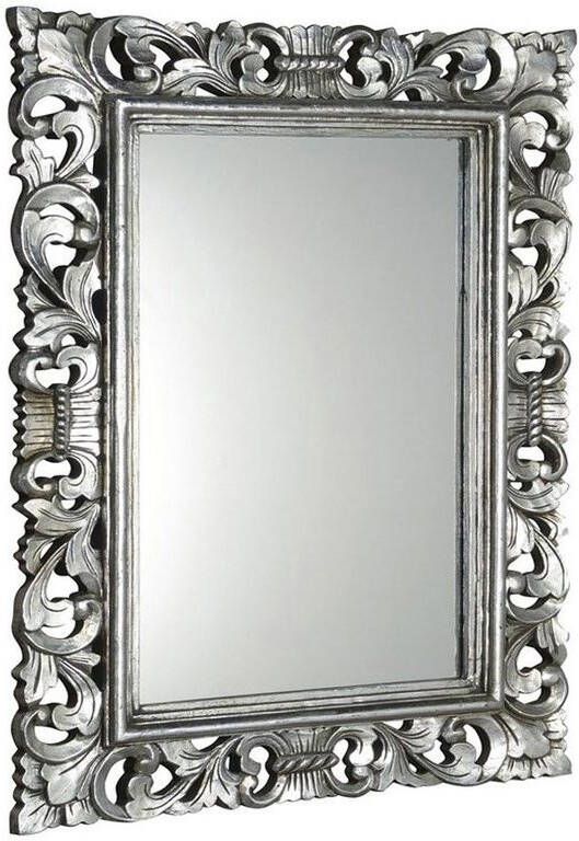 Leia Vlak opgraven Sapho Scule barok spiegel met zilver omlijsting 80x120cm - Sanitair.nl