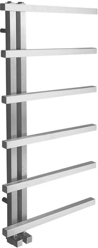 Sapho Sierra handdoekradiator 50x100 cm geborsteld roestvrij staal