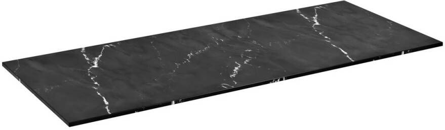 Sapho Skara wastafelblad solid surface 100cm zwart