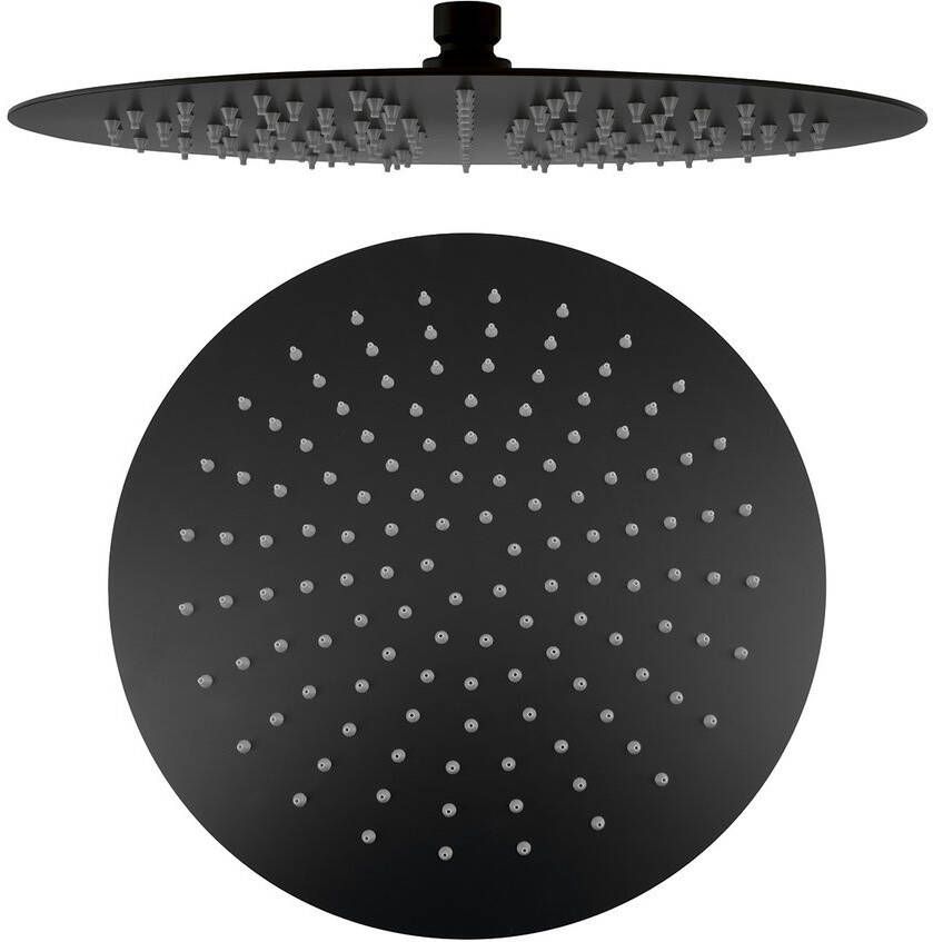 Sapho Slim hoofddouche 30 cm zwart mat