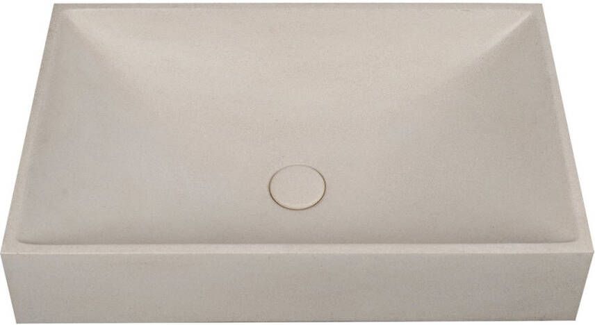 Sapho Tarant opbouw wastafel 58x36cm wit zandsteen