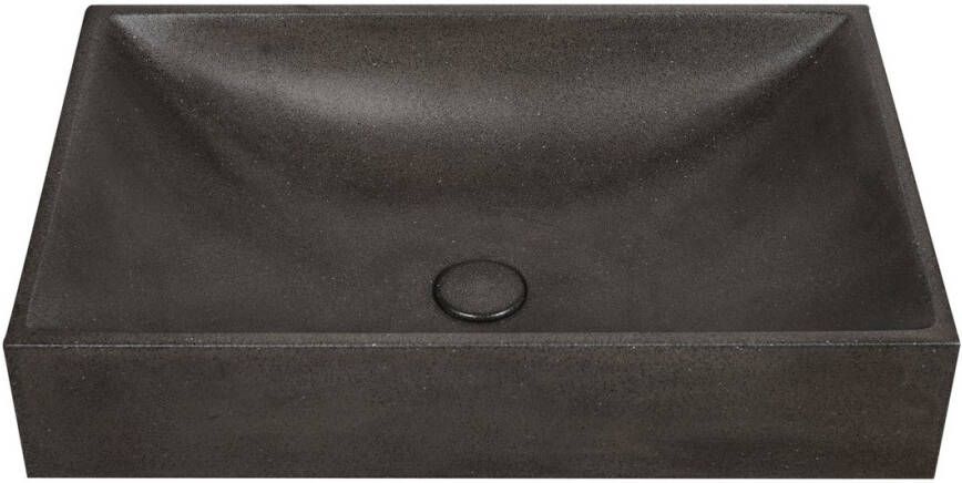 Sapho Tarant opbouw wastafel 58x36cm zwart graniet