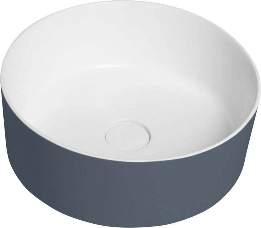 Sapho Thin waskom solid surface 38x14.2cm blauw