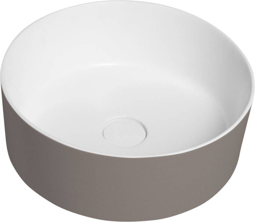 Sapho Thin waskom solid surface 38x14.2cm bruin