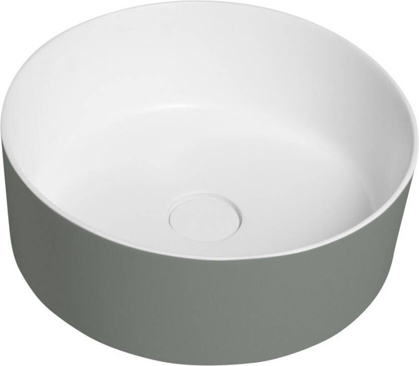 Sapho Thin waskom solid surface 38x14.2cm groen