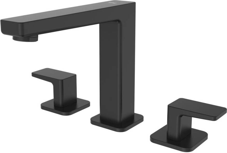 Sapho Tursi inbouw wastafelmengkraan 3-gats zwart mat