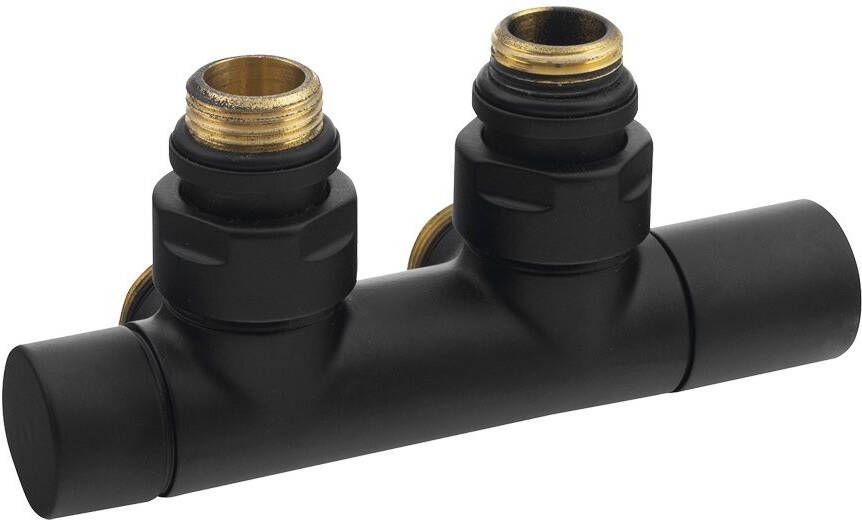Sapho Twin Black aansluitset kranen voor middenaansluiting mat zwart