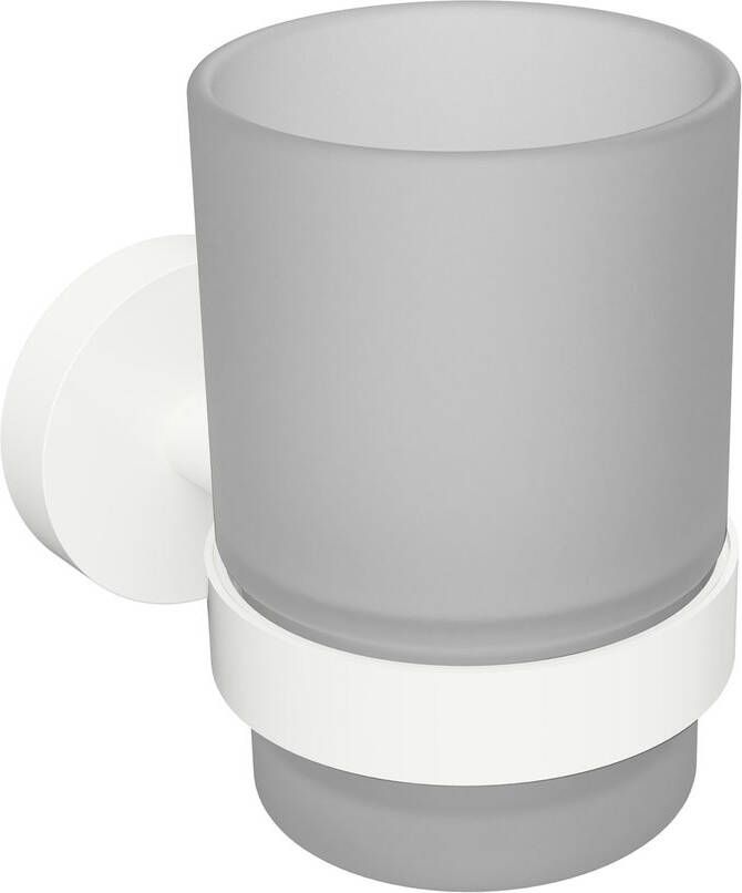 Sapho X-Round glashouder met glas wit