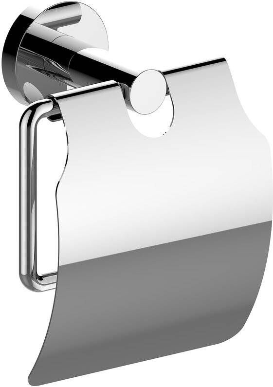 Sapho X-Round toiletrolhouder met klep chroom