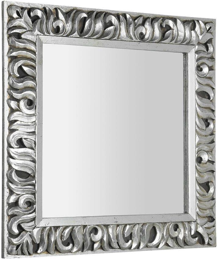 Sapho Zeegras barok spiegel 90x90cm zilver houten frame