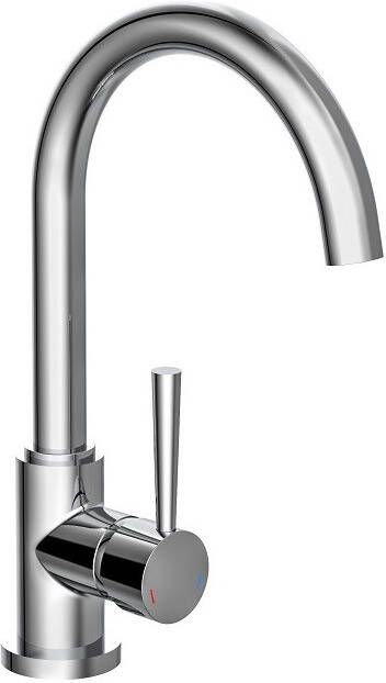 Schütte Keukenmengkraan Schutte Cornwall Hoge Uitloop met Zijdelingse Greep Chroom