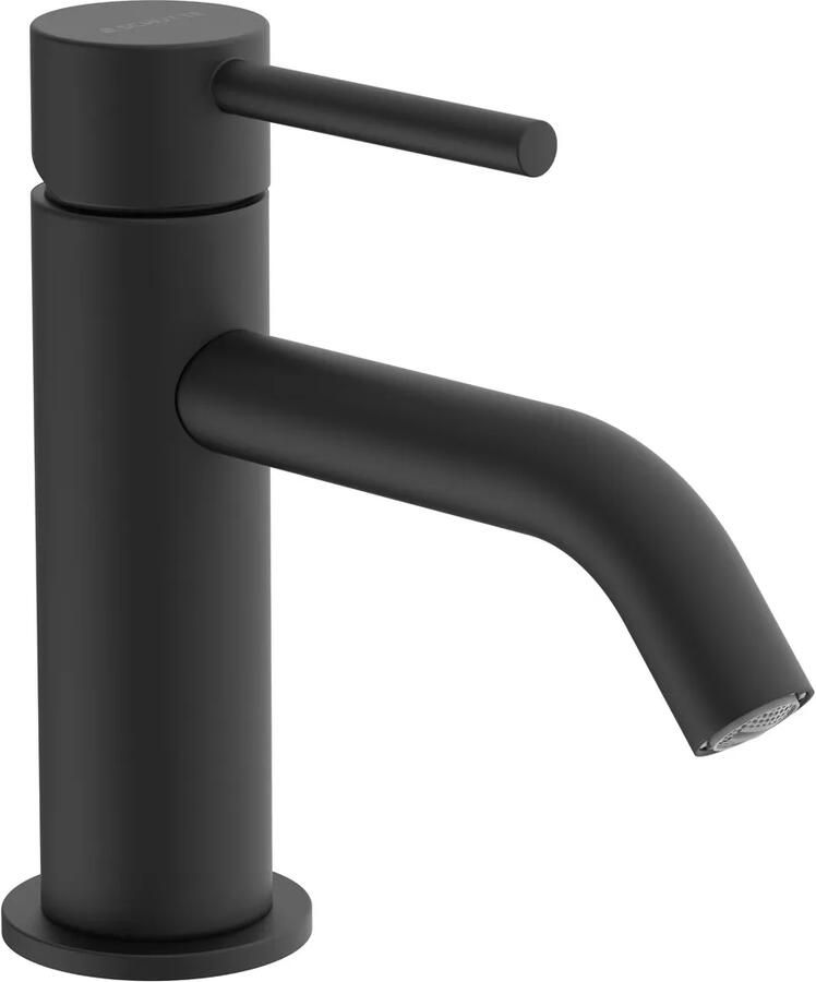 Schutte Aragon wastafel koudwaterkraan zwart mat
